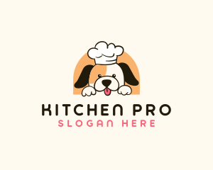 Cute Kitchen Dog logo design