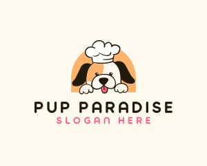 Cute Kitchen Dog logo design