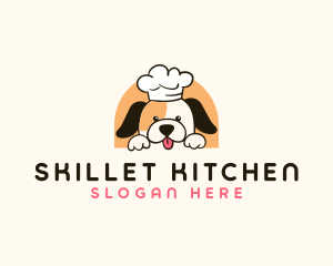 Cute Kitchen Dog logo design