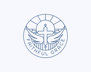 Religious - Religious Cross Wings logo design