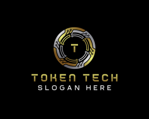 Token - Digital Crypto Circuit logo design