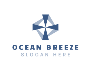 Blue Aircon Breeze logo design