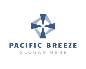 Blue Aircon Breeze logo design