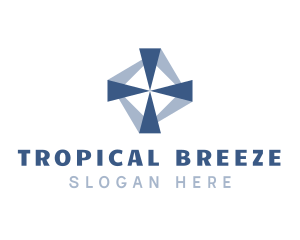 Blue Aircon Breeze logo design