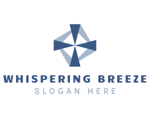 Blue Aircon Breeze logo design