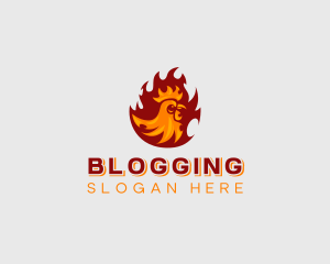 Blazing Barbecue Chicken logo design