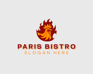 Blazing Barbecue Chicken logo design