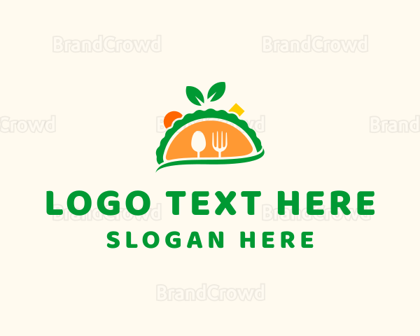 Vegetarian Taco Restaurant Logo