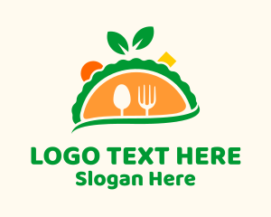 Vegetarian Taco Restaurant Logo