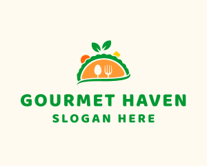 Vegetarian Taco Restaurant logo design