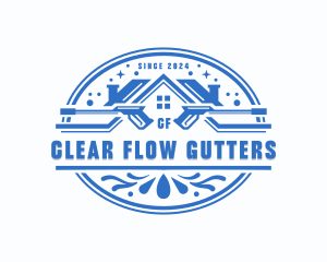 Water Pressure Washer Cleaner logo design