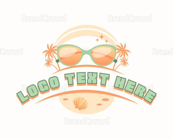 Beach Sunglasses Shades Logo