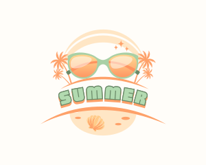 Beach Sunglasses Shades logo design