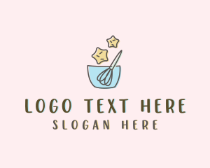 Sweets - Star Cookie Whisk logo design