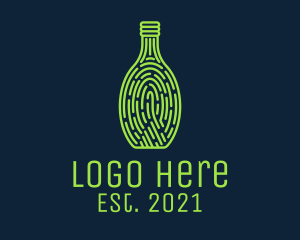Thumbmark - Wine Bottle Thumbmark logo design