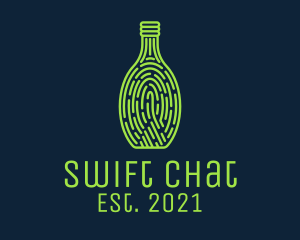 Security - Wine Bottle Thumbmark logo design