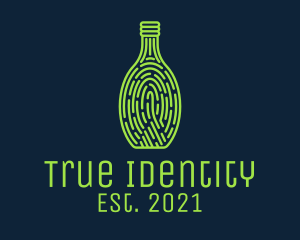 Identity - Wine Bottle Thumbmark logo design