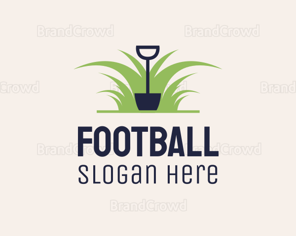 Shovel Lawn Grass Logo