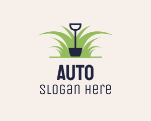 Shovel Lawn Grass Logo