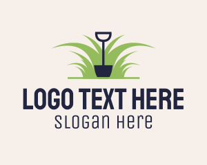 Shovel - Shovel Lawn Grass logo design