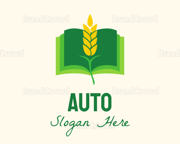 Agricultural Wheat Book Logo