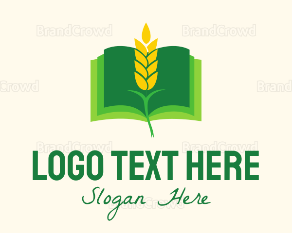 Agricultural Wheat Book Logo