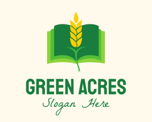 Agricultural - Agricultural Wheat Book logo design