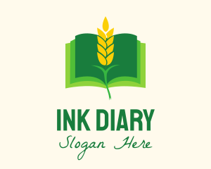 Diary - Agricultural Wheat Book logo design