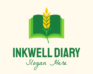 Diary - Agricultural Wheat Book logo design