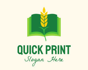 Booklet - Agricultural Wheat Book logo design