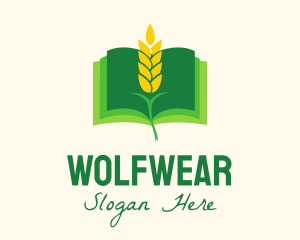 Vegetation - Agricultural Wheat Book logo design