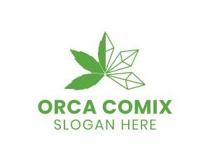 Cannabis Leaf Crystal Logo