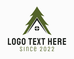 Roofing - Forest Cabin Realty logo design