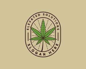 High - Marijuana Leaf Weed logo design