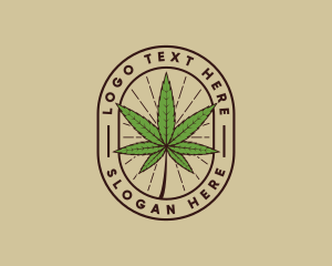 Herb - Marijuana Leaf Weed logo design