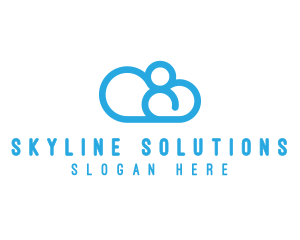 Sky - Sky Cloud Number 8 logo design