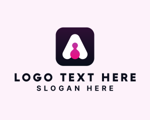 Digital Icon Letter A Logo