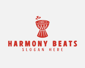 Drummer - Djembe Percussion Drums logo design