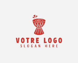 Askiko - Djembe Percussion Drums logo design