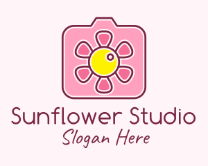Sunflower - Sunflower Rose Camera logo design