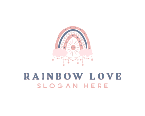 Star Cloud Boho Rainbow logo design