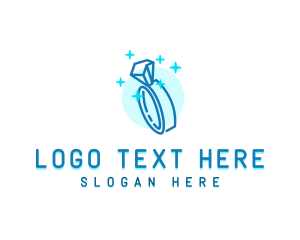 Lineart - Shining Diamond Ring logo design