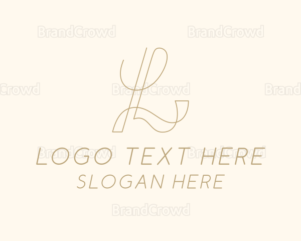 Business Calligraphy Letter L Logo
