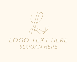 Minimalist - Business Calligraphy Letter L logo design