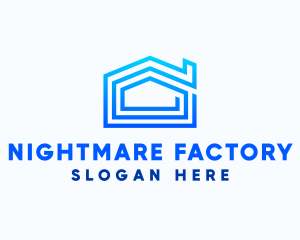 Blue Residential House logo design