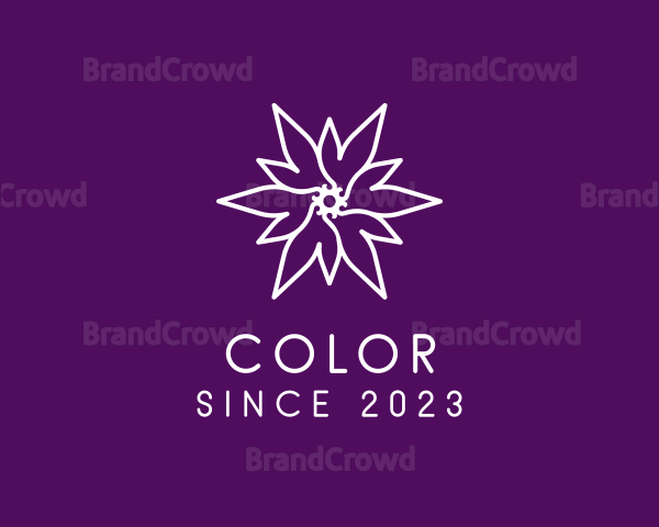 Elegant Outline Flower Logo