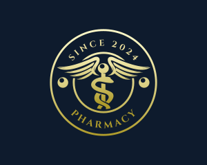 Medical Caduceus Pharmacy logo design