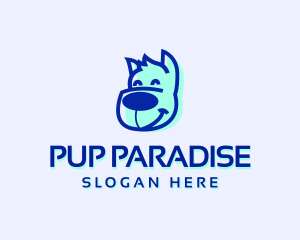 Happy Dog Cartoon logo design