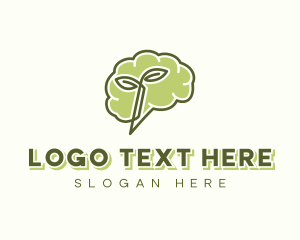 Thinking - Holistic Mind Leaf logo design