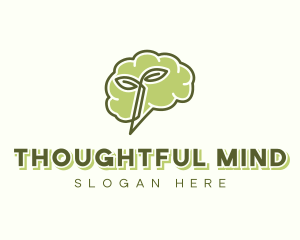 Thinking - Holistic Mind Leaf logo design